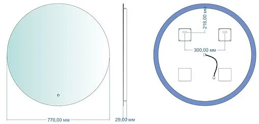 Зеркало с подсветкой Aquanet Смарт 77 00336639