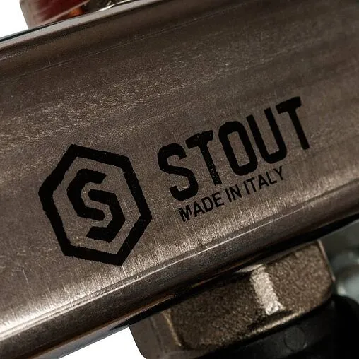 Группа коллекторная с расходомерами 4 отвода 1"в/в x ¾"ек Stout SMS-0927-000004