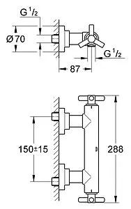 Смеситель для душа Grohe Atrio хром 26003000, 2