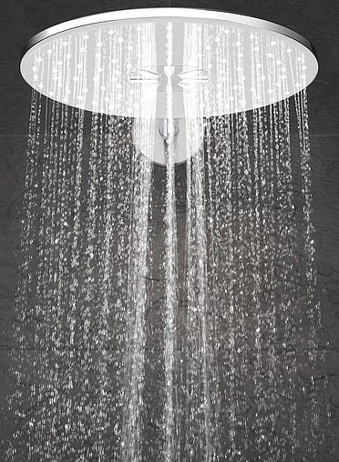 Лейка верхнего душа с потолочным креплением Grohe Rainshower SmartActive белый/хром 26477LS0