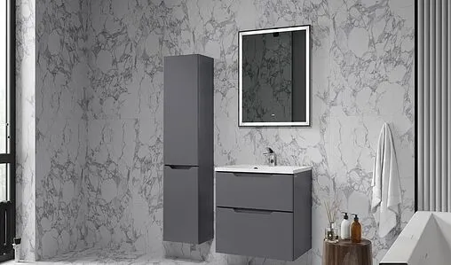 Тумба-умывальник подвесная Raval Wector 60 антрацит Wct.01.60/P/A/MD+4627173210164