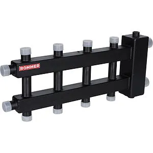 Распределительный коллектор 5 контуров с гидрострелкой 1½&quot;н x 1&quot;н Rommer RDG-0060-024025, 1