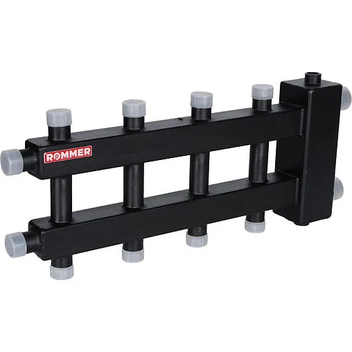 Распределительный коллектор 5 контуров с гидрострелкой 1½&quot;н x 1&quot;н Rommer RDG-0060-024025