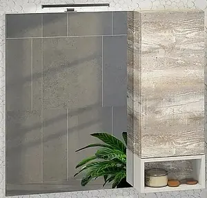 Шкаф-зеркало Comforty Турин 90 R дуб бежевый/белый 00004136265CF Шкаф-зеркало Comforty Турин 90 R дуб бежевый/белый 00004136265CF, 1