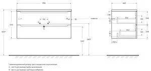Тумба под умывальник подвесная BelBagno ETNA 100 Bianco Opaco ETNA-1000-2C-SO-BO-P Тумба под умывальник подвесная BelBagno ETNA 100 Bianco Opaco ETNA-1000-2C-SO-BO-P, 2
