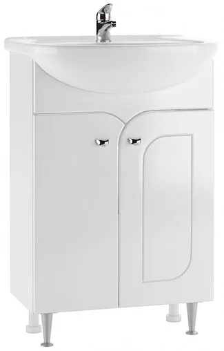 Тумба-умывальник напольная Айсберг Радуга 55 белый DA1141TR+Вн МуБ03