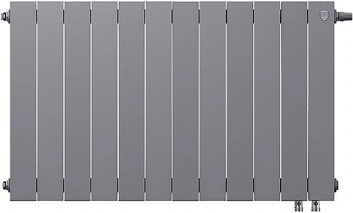 Радиатор биметаллический 12 секций нижнее правое подключение Royal Thermo PianoForte VD 500 Silver Satin RTPNSSVD50012
