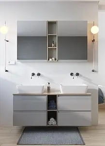 Тумба-умывальник подвесная Cersanit Moduo 140 белый SB-SZ-MOD60-BL/Wh+SB-SZ-MOD60-BL/Wh+SB-MD-MOD20-SZ+SB-BL-MOD140+, 2