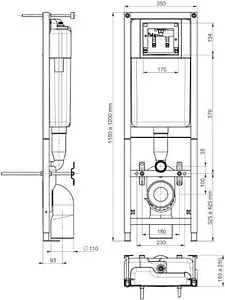 Комплект 6 в 1 Cersanit Delfi 64266 с кнопкой Leon IN-LEON-C3506 хром глянцевый, 2