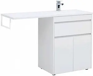 Тумба-умывальник напольная над стиральной машиной Aquanet Токио 130 R белый 00236917+00235502, 1