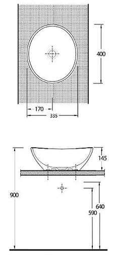 Раковина beWash Ontario 40 белый 35381001