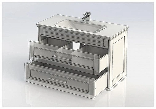 Тумба под умывальник Aquanet Бостон М 100 белый 00209678