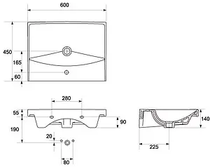 Раковина Cersanit City 60 белый S-UM-CIT60/1-w, 2