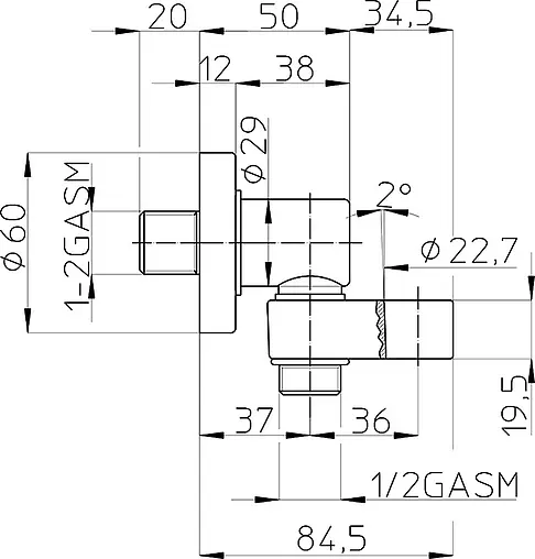 Шланговое подключение с держателем Bossini Nikita хром C54000.030