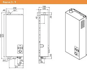 Котел электрический одноконтурный 3кВт Zota Reserve SET 3 RS3468421003 Котел электрический одноконтурный 3кВт Zota Reserve SET 3 RS3468421003, 2