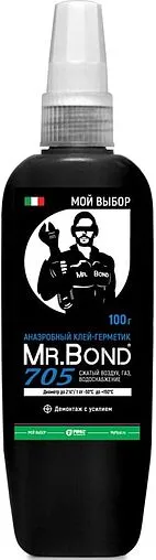 Клей-герметик анаэробный 100г синий Mr.Bond 705 4070500100 Клей-герметик анаэробный 100г синий Mr.Bond 705 4070500100