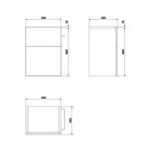 Тумба-умывальник Cersanit Smart 50 белый/ясень B-SU-SMA-CO50/Wh+, 2