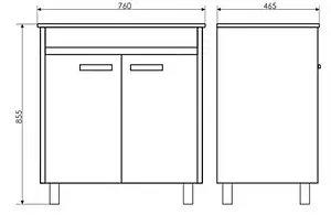 Тумба-умывальник напольная Comforty Тулуза 75 белый/сосна лоредо 00003132328CF, 2