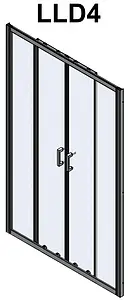 Дверь в нишу 1300мм прозрачное стекло Roltechnik Lega Line LLD4/1300 574-1300000-00-02, 3