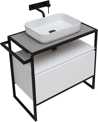 Тумба-умывальник напольная Allen Brau Priority 80 белый 1.31002.WM+