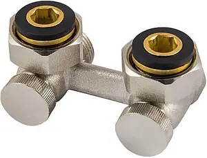 Узел нижнего подключения радиатора угловой ¾"ек x ¾"нг Schlosser Standard 600700006 Узел нижнего подключения радиатора угловой ¾"ек x ¾"нг Schlosser Standard 600700006, 1