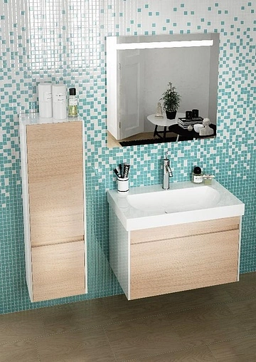 Шкаф-пенал подвесной Kerama Marazzi Buongiorno 36 дуб санома/белый BGN.120.2\ОАК Шкаф-пенал подвесной Kerama Marazzi Buongiorno 36 дуб санома/белый BGN.120.2\ОАК