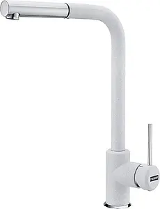 Смеситель для кухни с выдвижным изливом Franke Sirius Side белый/хром 115.0476.826 Смеситель для кухни с выдвижным изливом Franke Sirius Side белый/хром 115.0476.826, 1