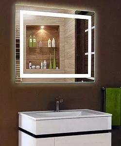 Зеркало с подсветкой Continent Rimini Led 80x60 с механическим выключателем белый ЗЛП2125, 2