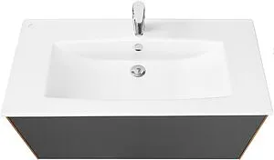 Тумба-умывальник подвесная Aquaton Сохо 100 графит софт/дуб веллингтон 1A2582K1AJA00 Тумба-умывальник подвесная Aquaton Сохо 100 графит софт/дуб веллингтон 1A2582K1AJA00, 3