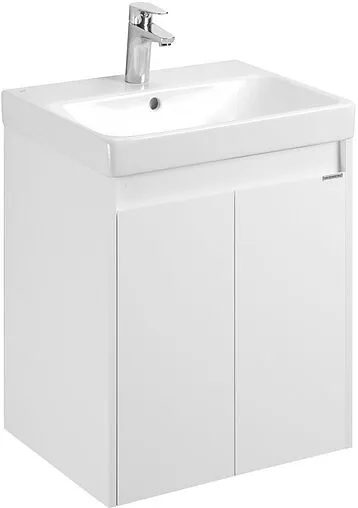 Тумба под умывальник Aquaton Сканди Doors 55 белый матовый/белый глянец 1A278801SD010