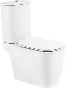 Унитаз-компакт безободковый BelBagno Prado белый BB10150CP+BB10150T Унитаз-компакт безободковый BelBagno Prado белый BB10150CP+BB10150T, 1