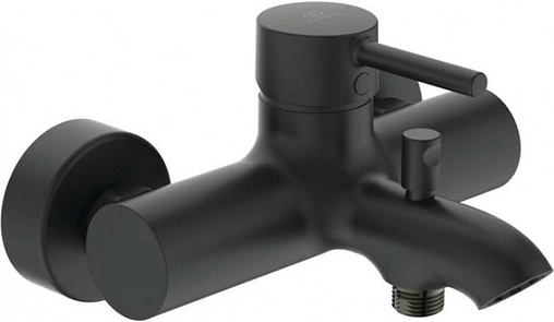 Смеситель для ванны Ideal Standard Ceraline чёрный матовый/хром BC199XG