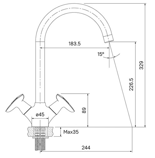 Смеситель для кухни IDDIS Copter хром COPSBJ0i05 Смеситель для кухни IDDIS Copter хром COPSBJ0i05