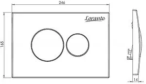 Клавиша смыва для унитаза Loranto 7311 хром матовый Клавиша смыва для унитаза Loranto 7311 хром матовый, 2