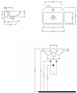 Раковина Olympia Clear 45 белый CLE4345101, 2