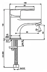 Смеситель для раковины Vidima Uno хром BA234AA, 2
