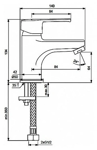 Смеситель для раковины Vidima Uno хром BA234AA