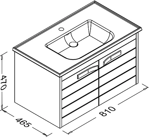 Тумба-умывальник подвесная ISVEA Aristo 80 белый 21RSS001081I Тумба-умывальник подвесная ISVEA Aristo 80 белый 21RSS001081I