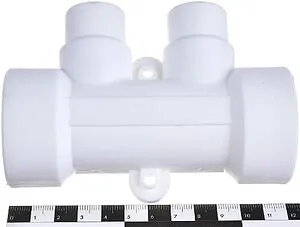 Коллектор запорный проходной 2 отвода синий 40мм x 20мм Kalde 3272-mnb-400220, 5