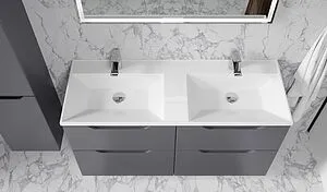 Тумба под умывальник подвесная Raval Wector 120 антрацит Wct.01.120/P/A/MD, 5