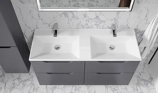 Тумба под умывальник подвесная Raval Wector 120 антрацит Wct.01.120/P/A/MD