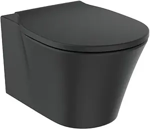 Унитаз подвесной безободковый Ideal Standard Connect Air AquaBlade Silk Black черный матовый E0054V3 Унитаз подвесной безободковый Ideal Standard Connect Air AquaBlade Silk Black черный матовый E0054V3, 1