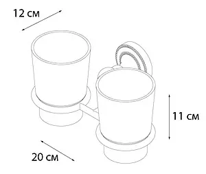 Стакан двойной Fixsen Antik бронза/белый FX-61107 Стакан двойной Fixsen Antik бронза/белый FX-61107, 3