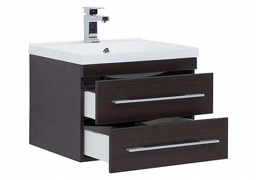 Тумба под умывальник подвесная Aquanet Нота 58 венге 00171484 Тумба под умывальник подвесная Aquanet Нота 58 венге 00171484