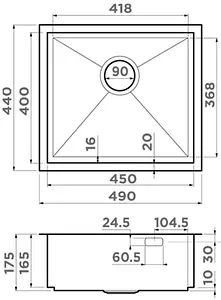 Мойка кухонная Omoikiri Kasen 49-16 INT LG светлое золото 4997054 Мойка кухонная Omoikiri Kasen 49-16 INT LG светлое золото 4997054, 2