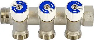 Коллектор регулирующий проходной 3 отвода ¾"в/н x ¾"ек Uni-fitt 400N3331 Коллектор регулирующий проходной 3 отвода ¾"в/н x ¾"ек Uni-fitt 400N3331, 2