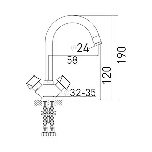 Смеситель для раковины Gross Aqua Forma хром 6015084C-086022, 2