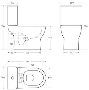 Унитаз-компакт безободковый BelBagno Steam белый BB130CPR/SC+BB130T, 2