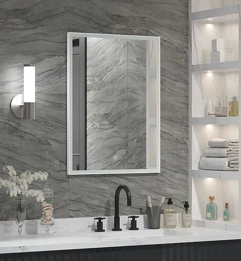 Зеркало с подсветкой Continent Frame White Led 80x120 белый ЗЛП1411