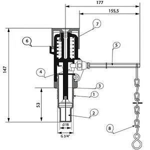 Регулятор тяги ¾" Wester RT-3 0-06-0010 Регулятор тяги ¾" Wester RT-3 0-06-0010, 2